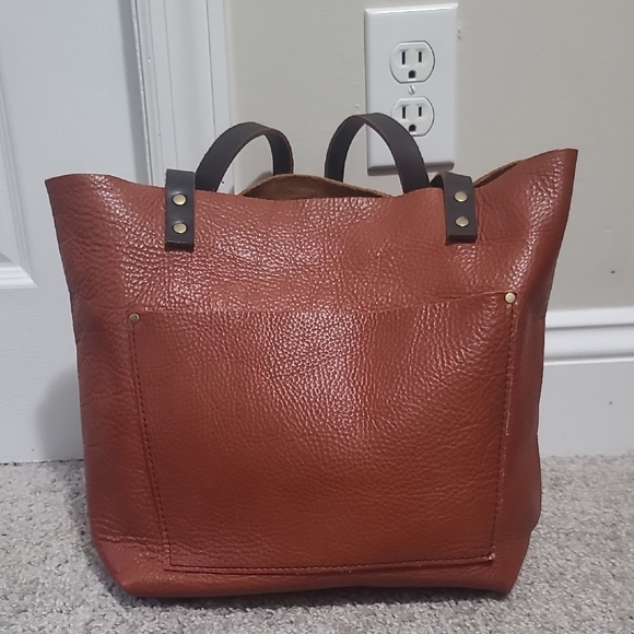 Portland Leather Handbags - Portland Leather Goods Medium Classic Tote Bag Maple Pebbly Rare